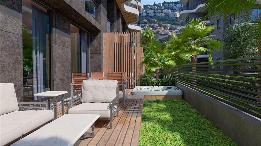 شقق في مجمع سكني جديد على بعد 50 متر من الشاطئ في منطقة كارجيجاك