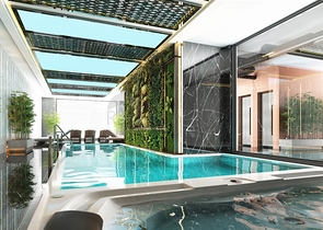 مجمع البنية التحتية للفنادق في منطقة أفسالار الخلابة