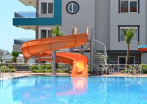 اطلالة بحر - دوبلكس غرفتين وصالة مفروشة - ضمن مجمع انيق - في كاستل / الانيا 