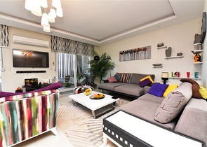 اطلالة بحر - دوبلكس غرفتين وصالة مفروشة - ضمن مجمع انيق - في كاستل / الانيا 