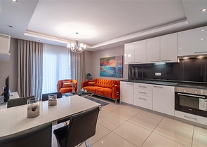 خلف مول الانيوم - شقة غرفة وصالة مفروشة - مجمع فاخر - في جيكجلي / الانيا 