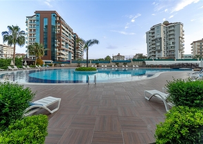 خلف مول الانيوم - شقة غرفة وصالة مفروشة - مجمع فاخر - في جيكجلي / الانيا 