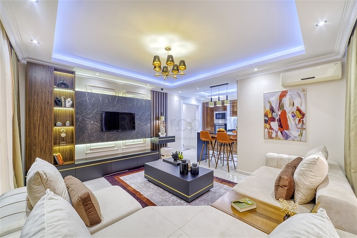 شقة عائلية انيقة مفروشة -تصميم 1+2 - في مهموتلار / الانيا 