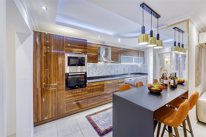 شقة عائلية انيقة مفروشة -تصميم 1+2 - في مهموتلار / الانيا 