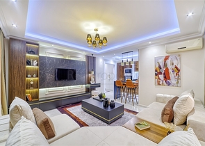 شقة عائلية انيقة مفروشة -تصميم 1+2 - في مهموتلار / الانيا 