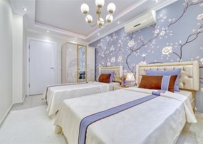 شقة عائلية انيقة مفروشة -تصميم 1+2 - في مهموتلار / الانيا 