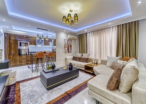 شقة عائلية انيقة مفروشة -تصميم 1+2 - في مهموتلار / الانيا 