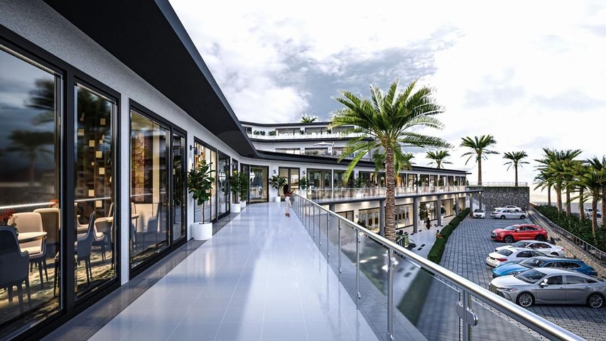 مجمع سكني مثالي محاط بالخضرة المورقة.