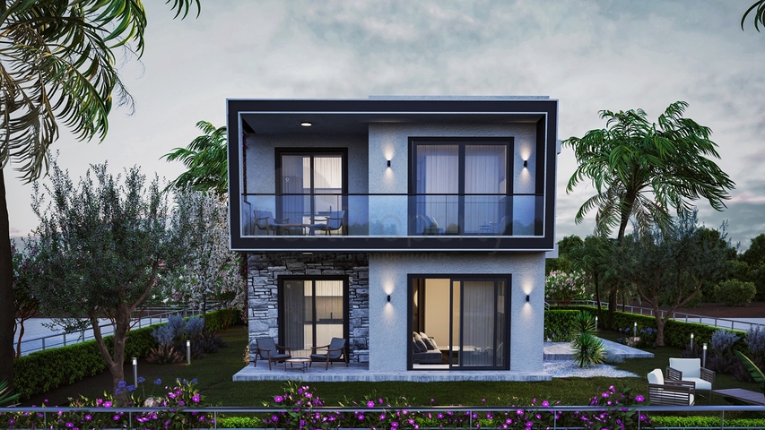 مجمع سكني مثالي محاط بالخضرة المورقة.