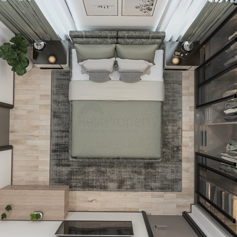 مجمع سكني مثالي محاط بالخضرة المورقة.