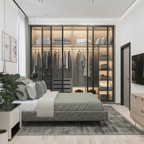 مجمع سكني مثالي محاط بالخضرة المورقة.