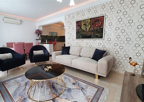 اطلالة بحرية - صف اول - شقة غرفتين وصالة - مفروشة - بسعر مناسب -في مهموتلار / الانيا 