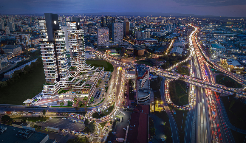 مشروع من حفرة الأساس مع تبادل النقل المثالي