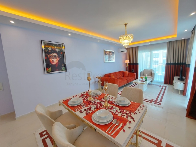 شقة فسيحة 2 + 1 على بعد 500 متر من البحر