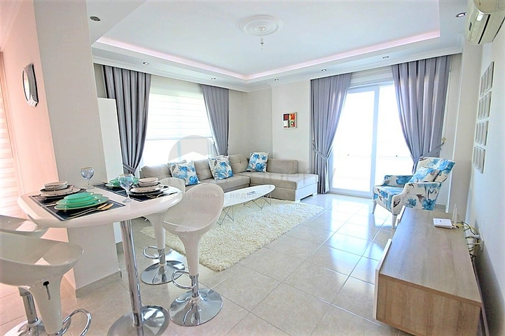 شقة عائلية انيقة مفروشة -تصميم 1+2 - في مهموتلار / الانيا 