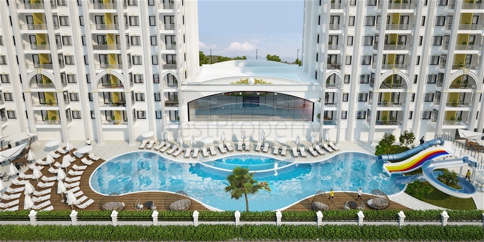 في احضان الطبيعة -شقة غرفة وصالة ضمن مجمع سكني حديث -افسلار / الانيا 