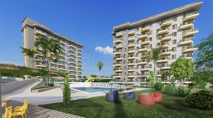 1 + 1 شقة في مجمع مع بنية تحتية غنية