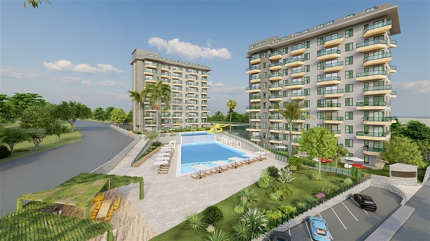 1 + 1 شقة في مجمع مع بنية تحتية غنية