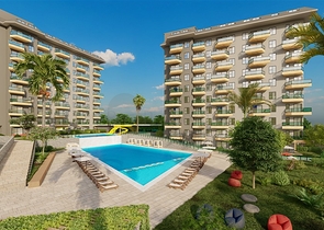 1 + 1 شقة في مجمع مع بنية تحتية غنية