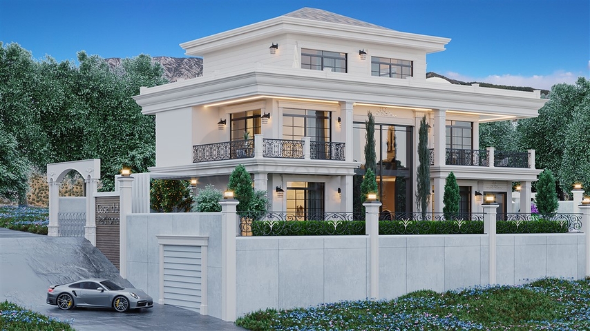 فيلا مطلة على البحر 5 + 1 في منطقة كارجيجاك