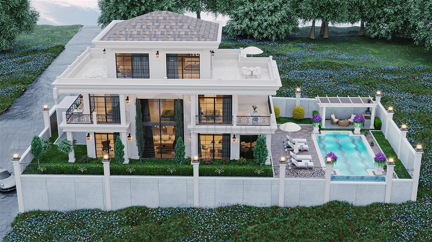 فيلا مطلة على البحر 5 + 1 في منطقة كارجيجاك