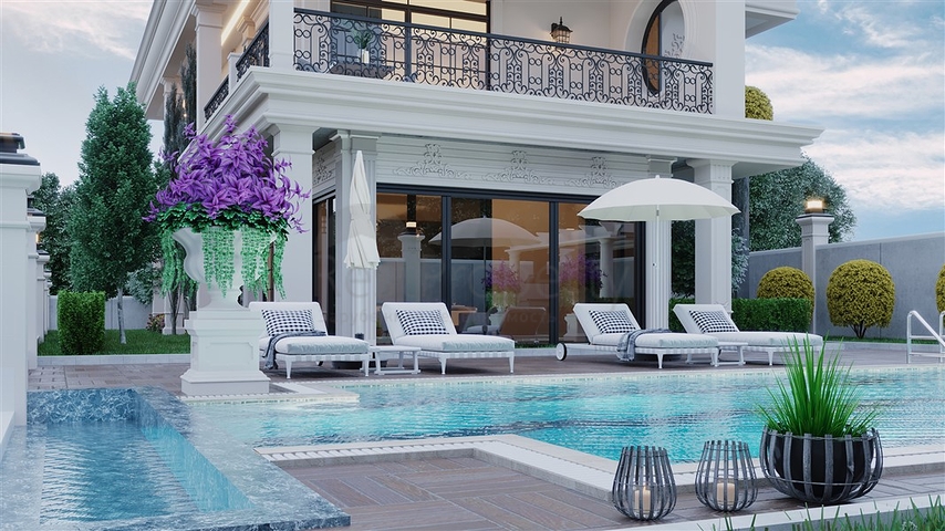 فيلا مطلة على البحر 5 + 1 في منطقة كارجيجاك