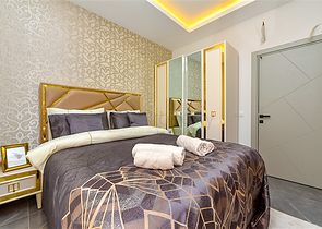 شقة 1+1 في أوبا في مجمع قيد الإنشاء 