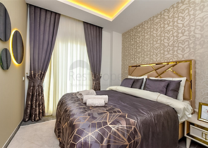 شقة 1+1 في أوبا في مجمع قيد الإنشاء 