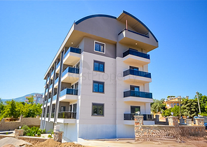 شقة 1+1 في أوبا في مجمع قيد الإنشاء 