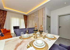 شقة 1+1 في أوبا في مجمع قيد الإنشاء 