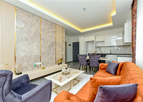 شقة 1+1 في أوبا في مجمع قيد الإنشاء 