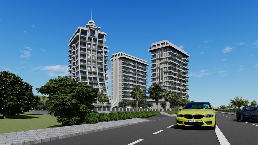 شقة 1+1 في مبنى تم بناؤه حديثا في منطقة محمودلار