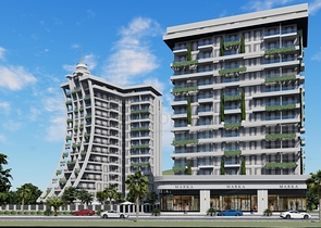 شقة 1+1 في مبنى تم بناؤه حديثا في منطقة محمودلار