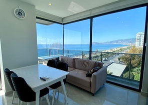 اطلالة بحر ساحرة - شقة ضمن مجمع فاخر -2 غرفة وصالة -في مهموتلار / الانيا 