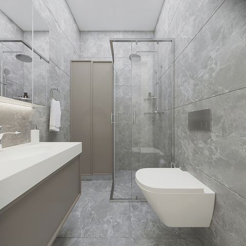 شقق 2+1 في مجمع صديق للبيئة تحيط به الغابات الصنوبرية في منطقة دورتيبي في الجزء الشرقي من بودروم.