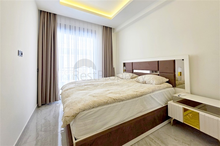 شقة أنيقة 1 + 1 بالقرب من شاطئ كليوباترا كومفورت في وسط ألانيا