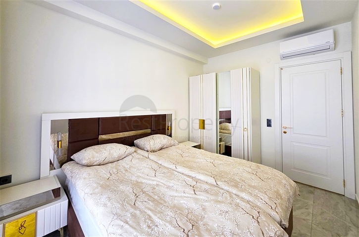 شقة أنيقة 1 + 1 بالقرب من شاطئ كليوباترا كومفورت في وسط ألانيا