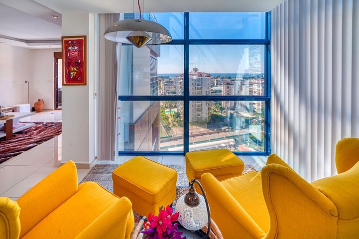 بنتهاوس أنيق مطل على البحر في قلب ألانيا