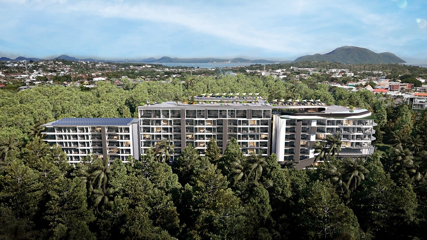 يقع المجمع على بعد دقائق قليلة من الشاطئ الجنوبي المفضل في فوكيت.