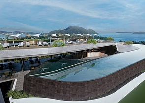 يقع المجمع على بعد دقائق قليلة من الشاطئ الجنوبي المفضل في فوكيت.