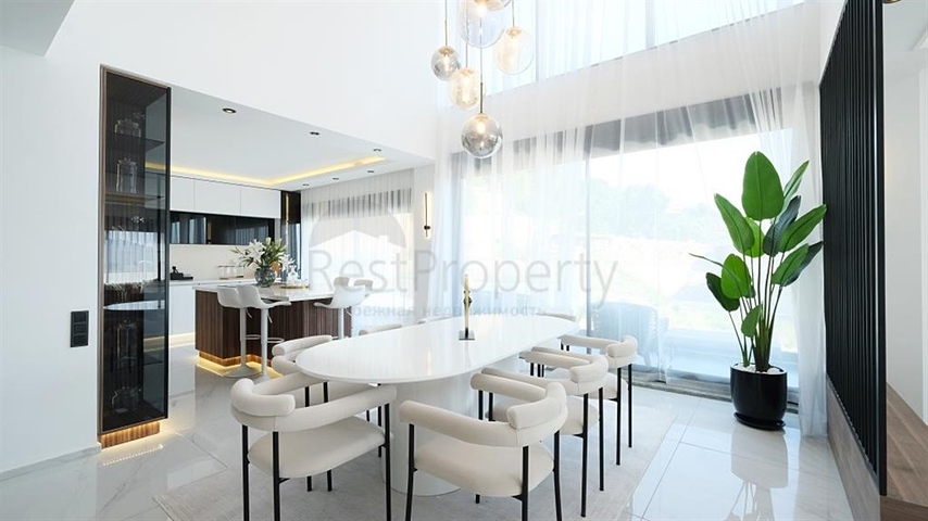 فيلا حديثة مع إطلالة بانورامية على البحر في ألانيا