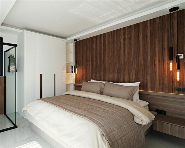 فيلا حديثة مع إطلالة بانورامية على البحر في ألانيا