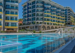 شقة حديثة 1 + 1 مطلة على البحر على بعد 100 متر من الشاطئ