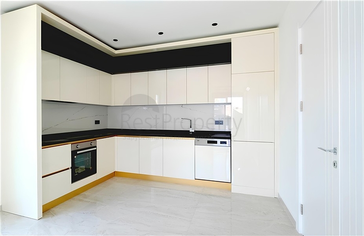 شقة فسيحة 2 + 1 في مجمع جديد مطل على البحر في وسط ألانيا