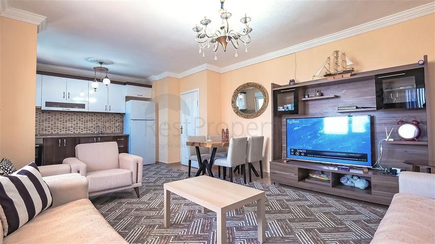 شقة مريحة 2 + 1 مطلة على البحر في منطقة جيدة الصيانة في أفسالار