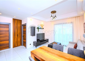 شقة حديثة 1 + 1 في مجمع مع بنية تحتية غنية في محمودلار