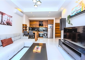 شقة حديثة 1 + 1 في مجمع مع بنية تحتية غنية في محمودلار