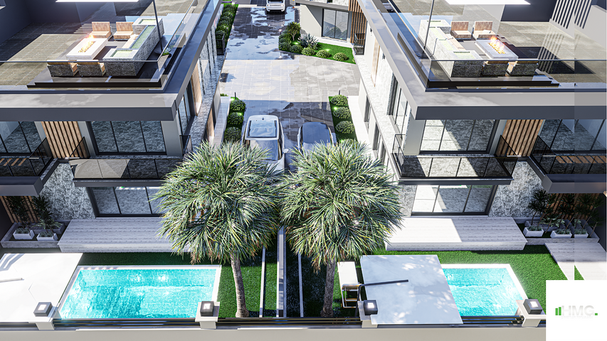 فلل 4 + 1 معروضة للبيع في منطقة دوشيميالتي - أنطاليا 