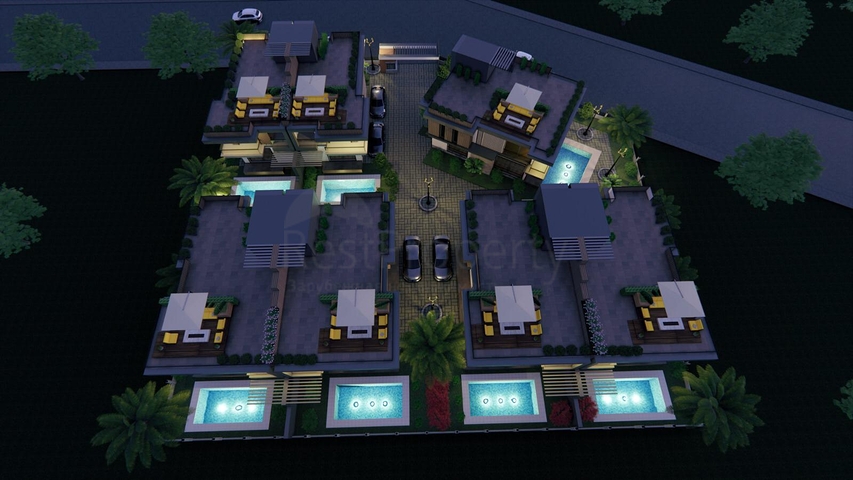 فلل 4 + 1 معروضة للبيع في منطقة دوشيميالتي - أنطاليا 