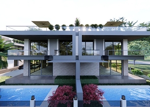 فلل 4 + 1 معروضة للبيع في منطقة دوشيميالتي - أنطاليا 